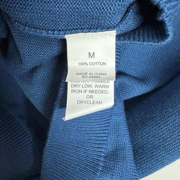 NWOT Boys Brooks Brothers V-Neck Sweater Blue Navy Teal Color Block Medium - Picture 4 of 4